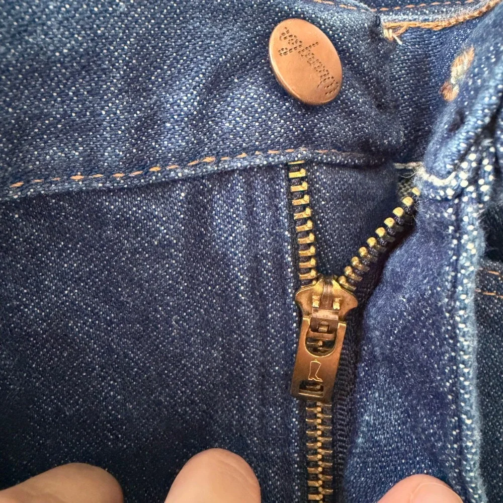 Vintage Wrangler Cowboy Cut 13MWZPW Mens Blue Denim Jeans 48x34 USA Made Indigo